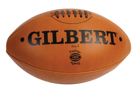 GILBERT LEATHER VINTAGE RUGBY BALL