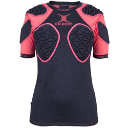 GILBERT LADIES TRIFLEX SHOULDER PADS BLACK/PINK